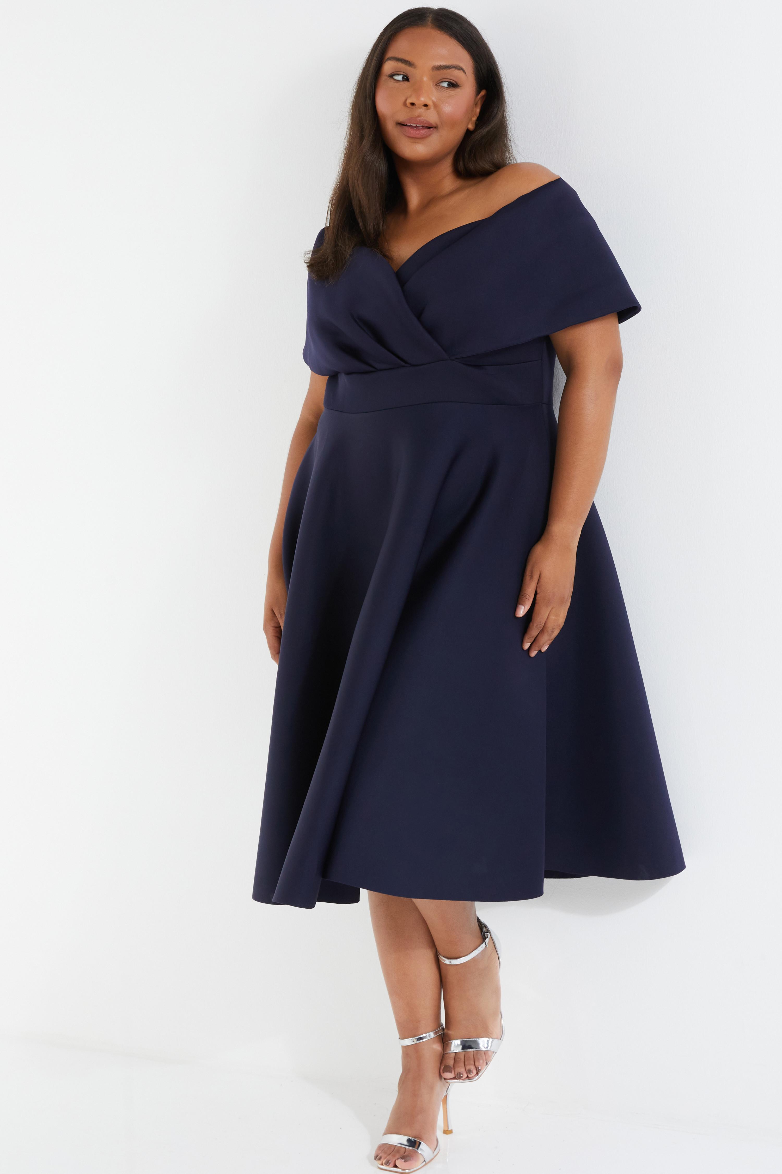 Navy midi clearance skater dress