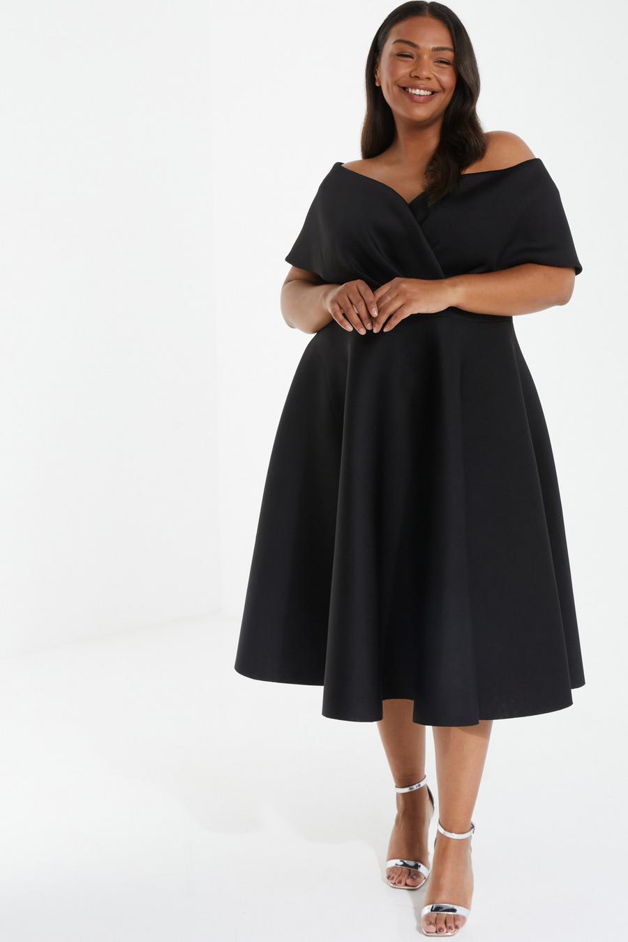 Quiz curve sales black dress