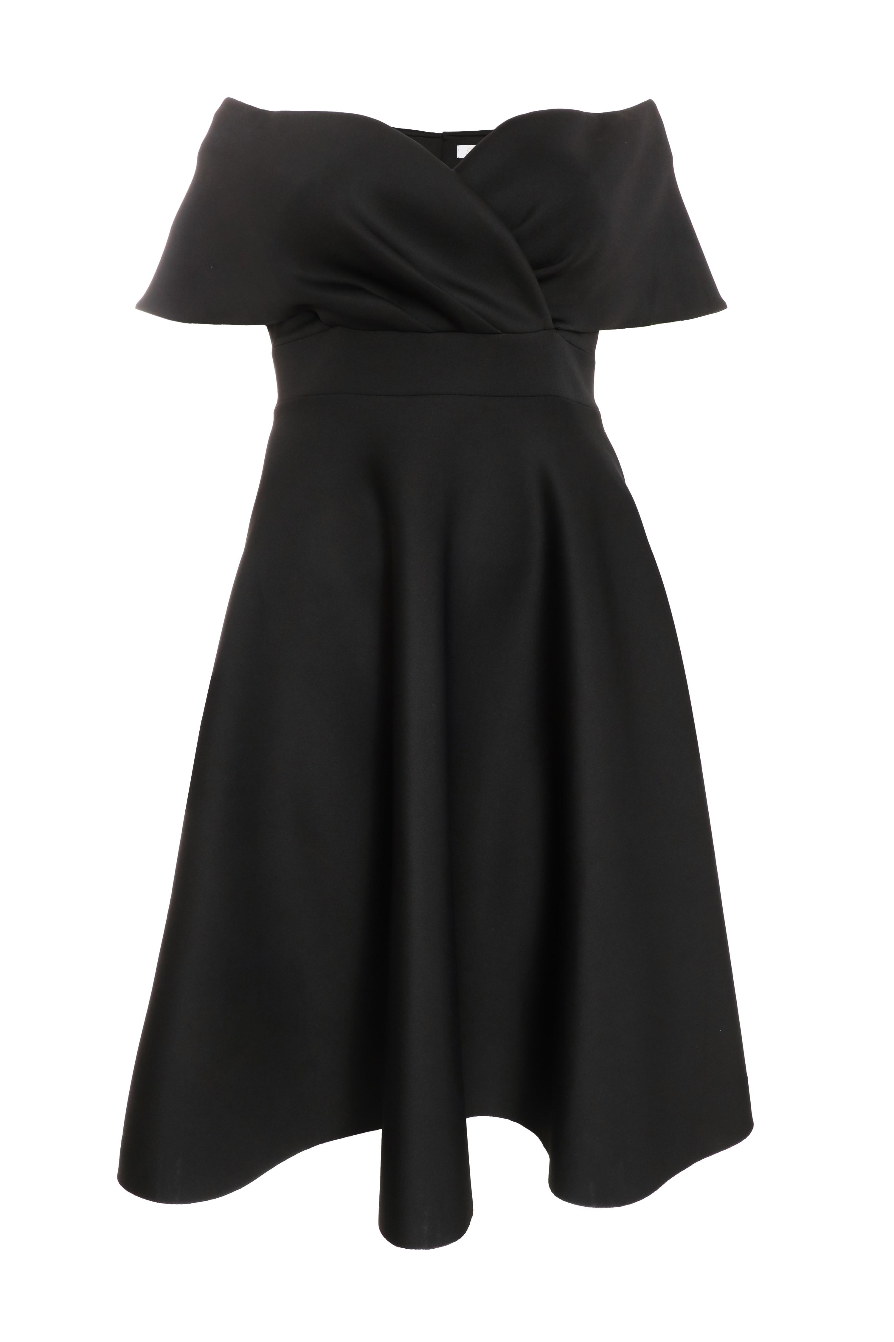 Curve Black Midi Skater Dress QUIZ Clothing