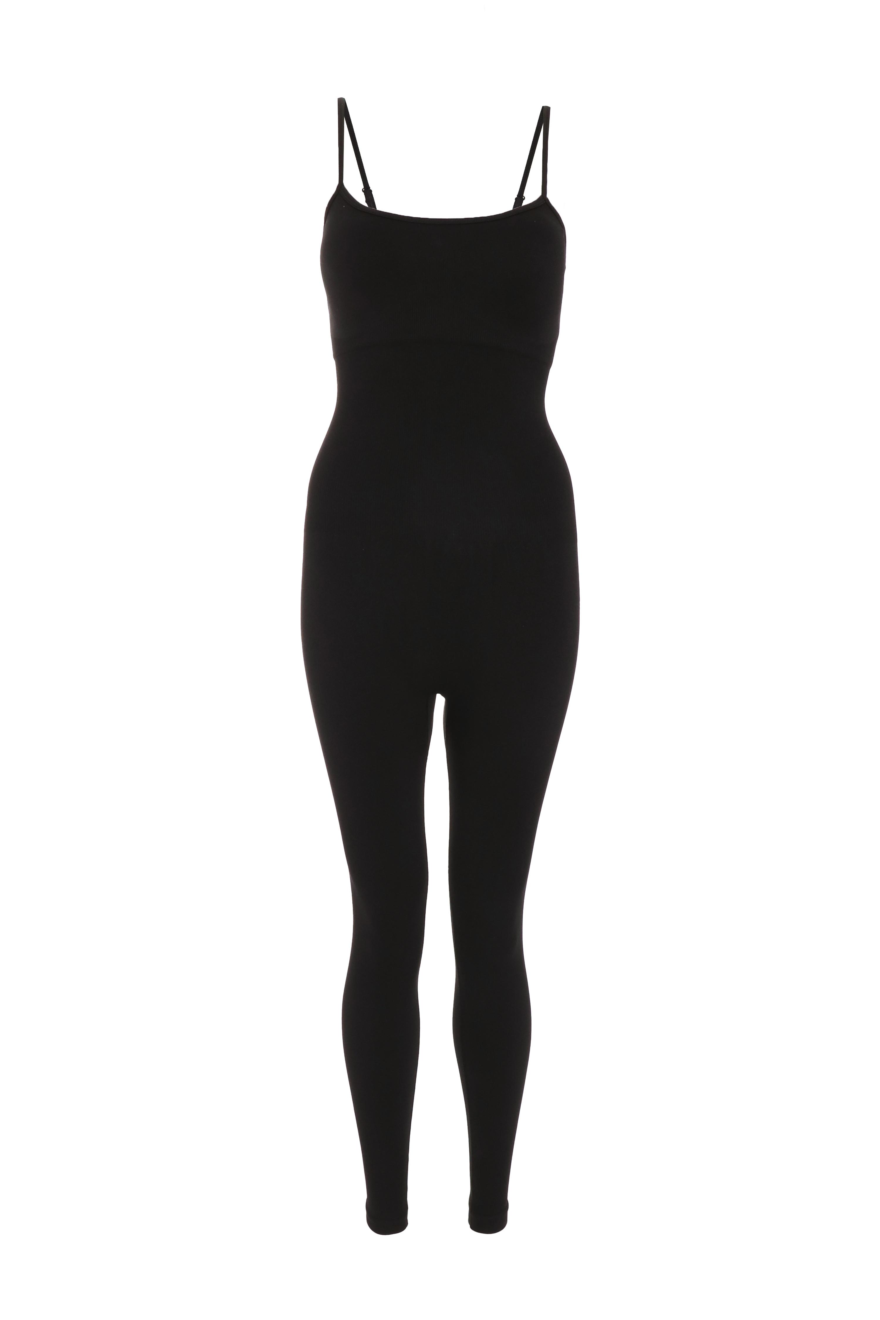 Quiz Black Long Sleeve Seamless Jumpsuit