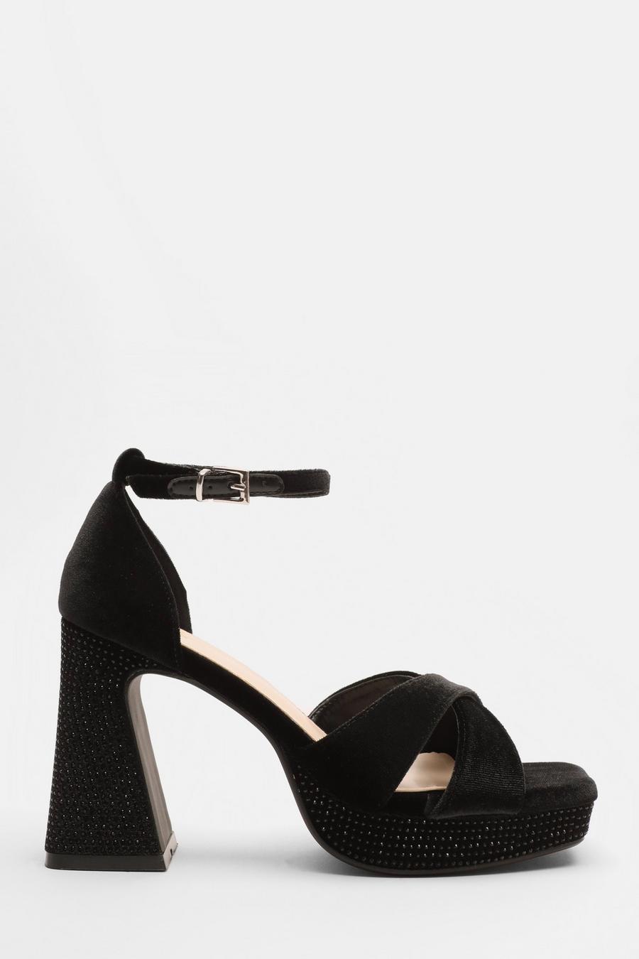 Cheap black platform on sale heels