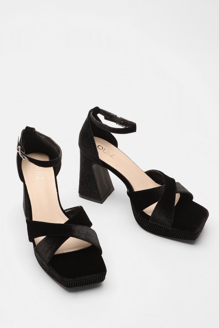 Diamante discount platform heels