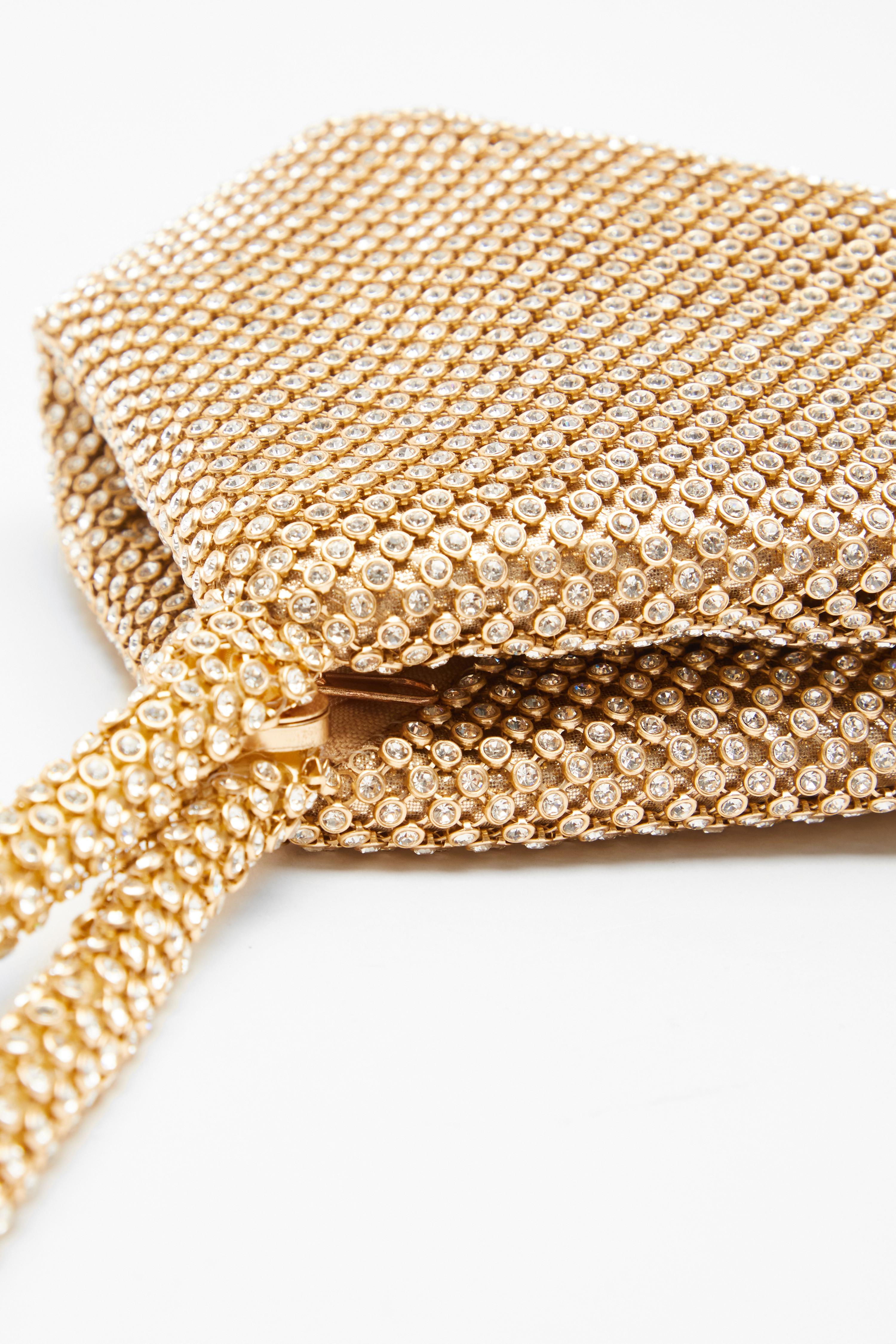 Gold Diamante Pouch unbeatable Bag QUIZ Clothing