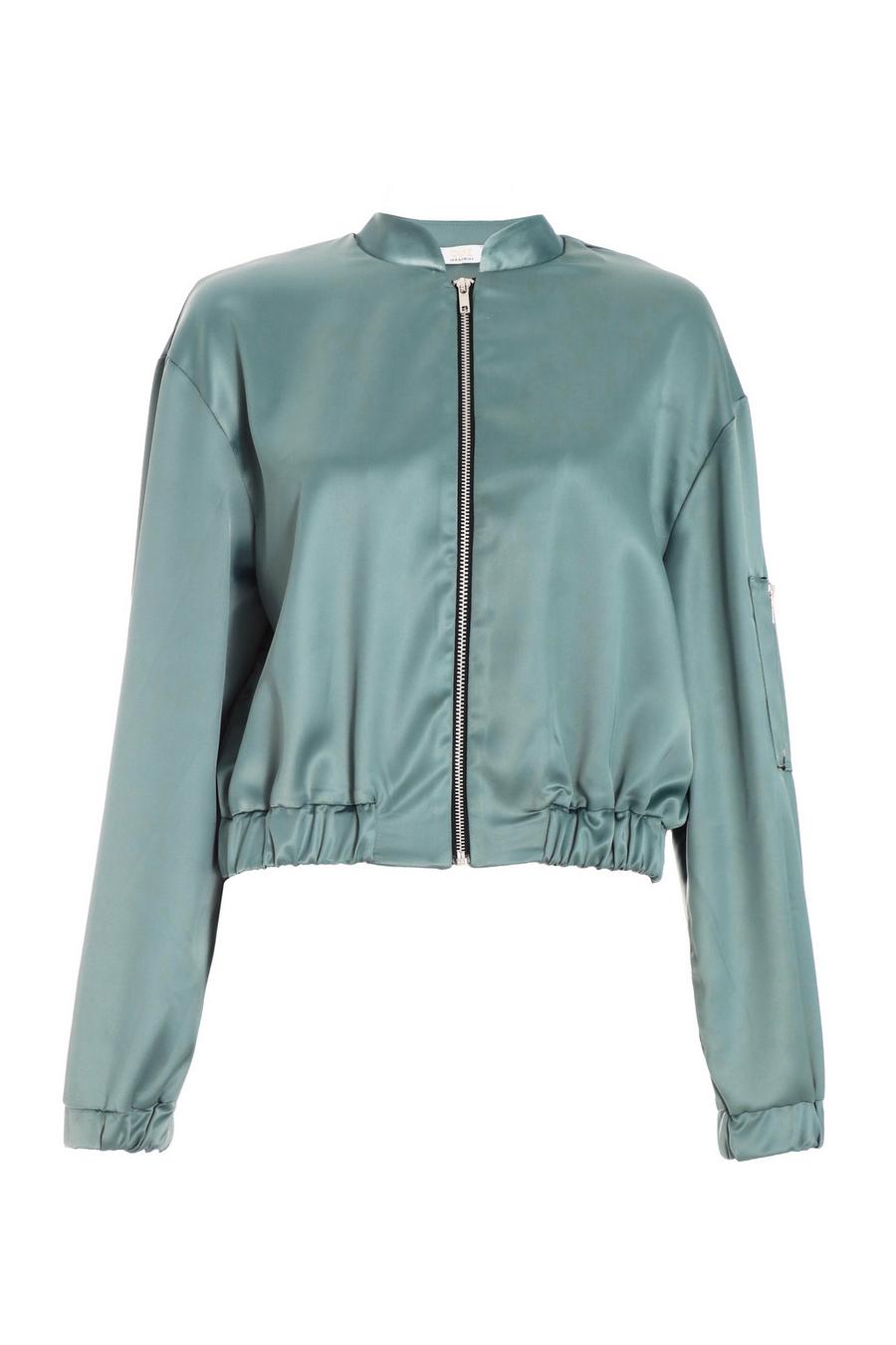 Grey hot sale satin jacket