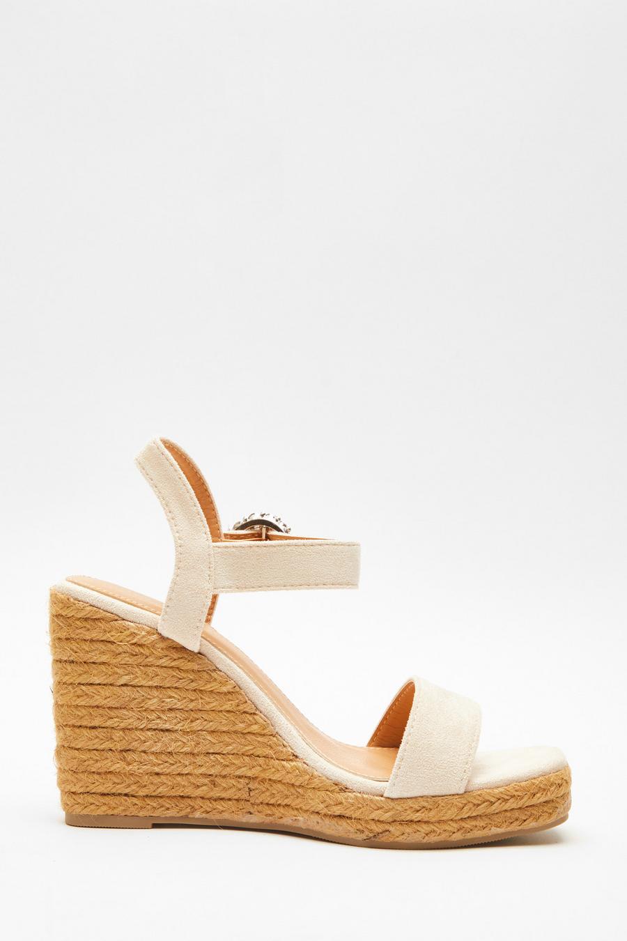 Nude suede wedge hot sale