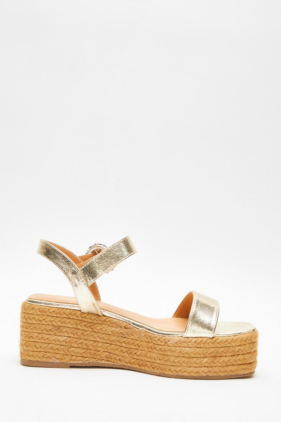 Diamante discount flatform sandals