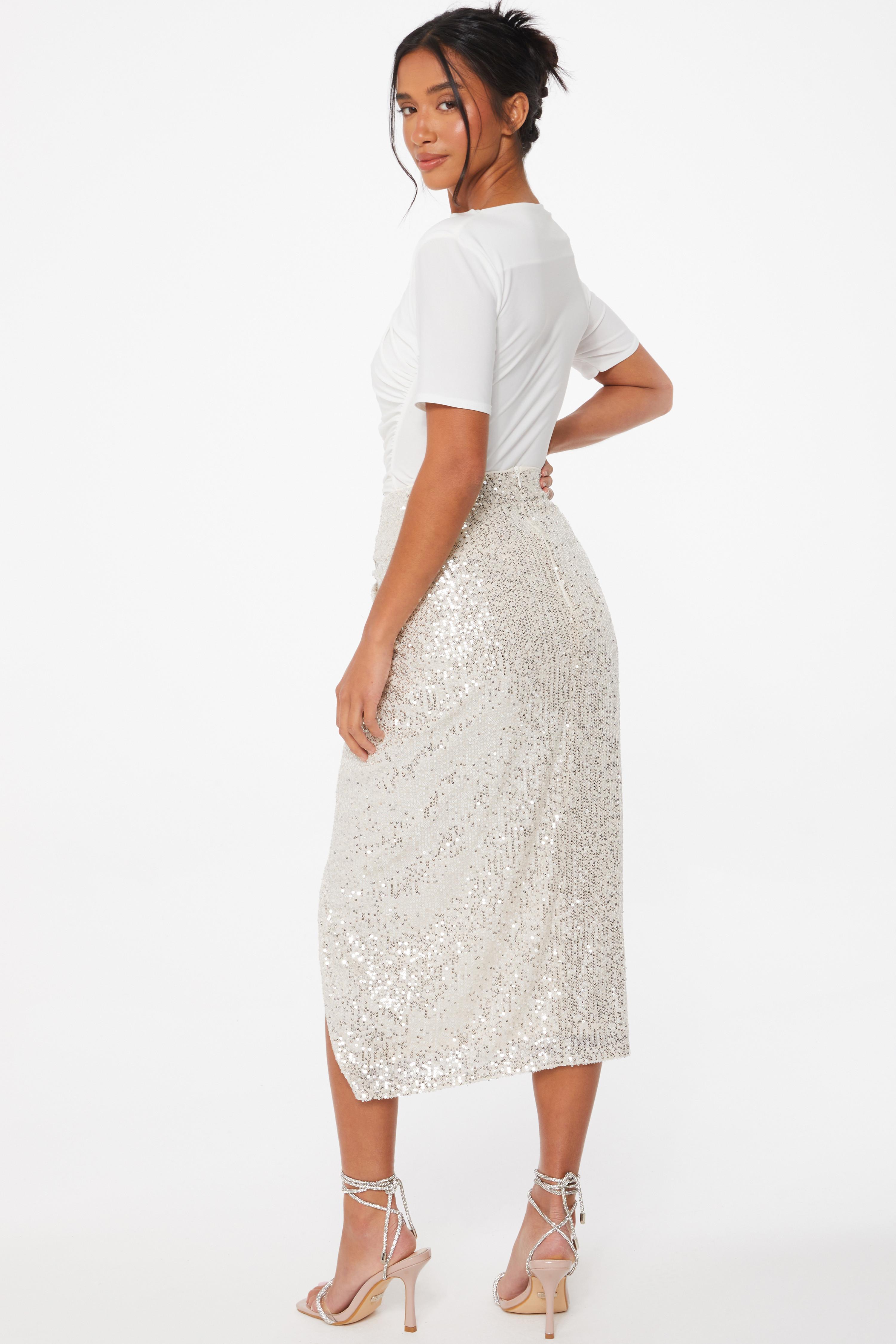 Sequin midi shop skirt quiz