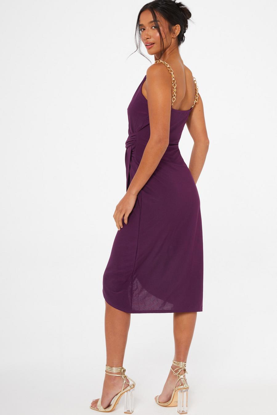 Petite Purple Wrap Midi Dress - Quiz Clothing