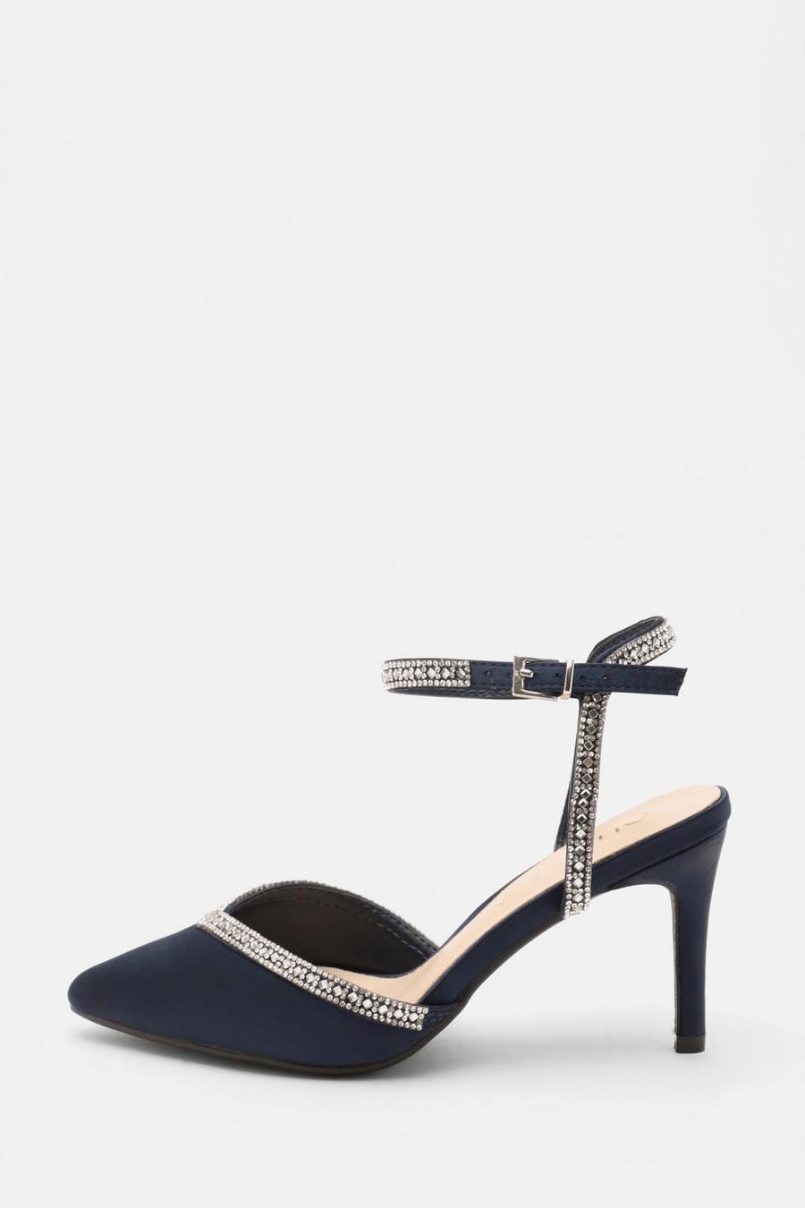 Navy wedding discount shoes wide fit