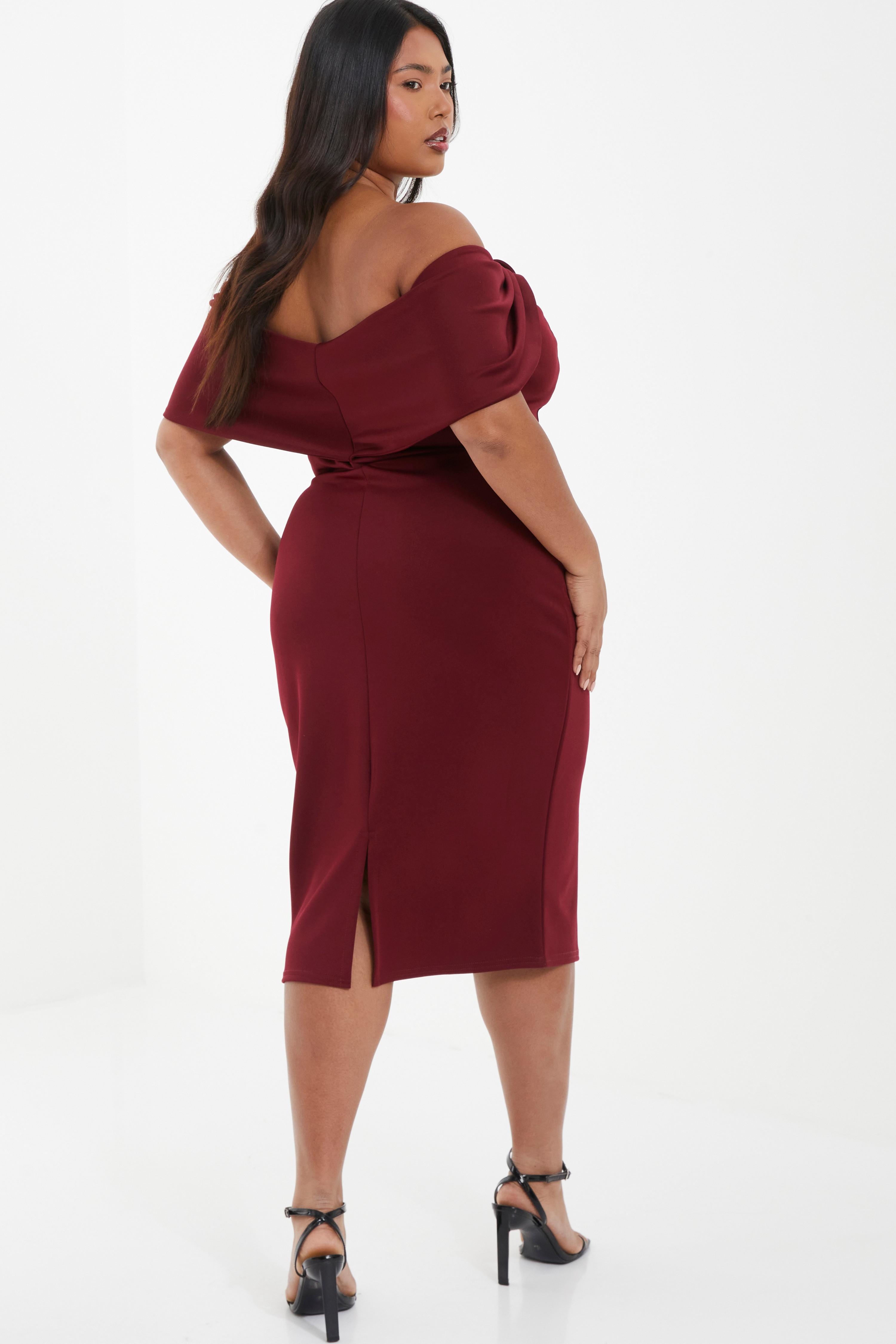 Berry sundae bardot top dress