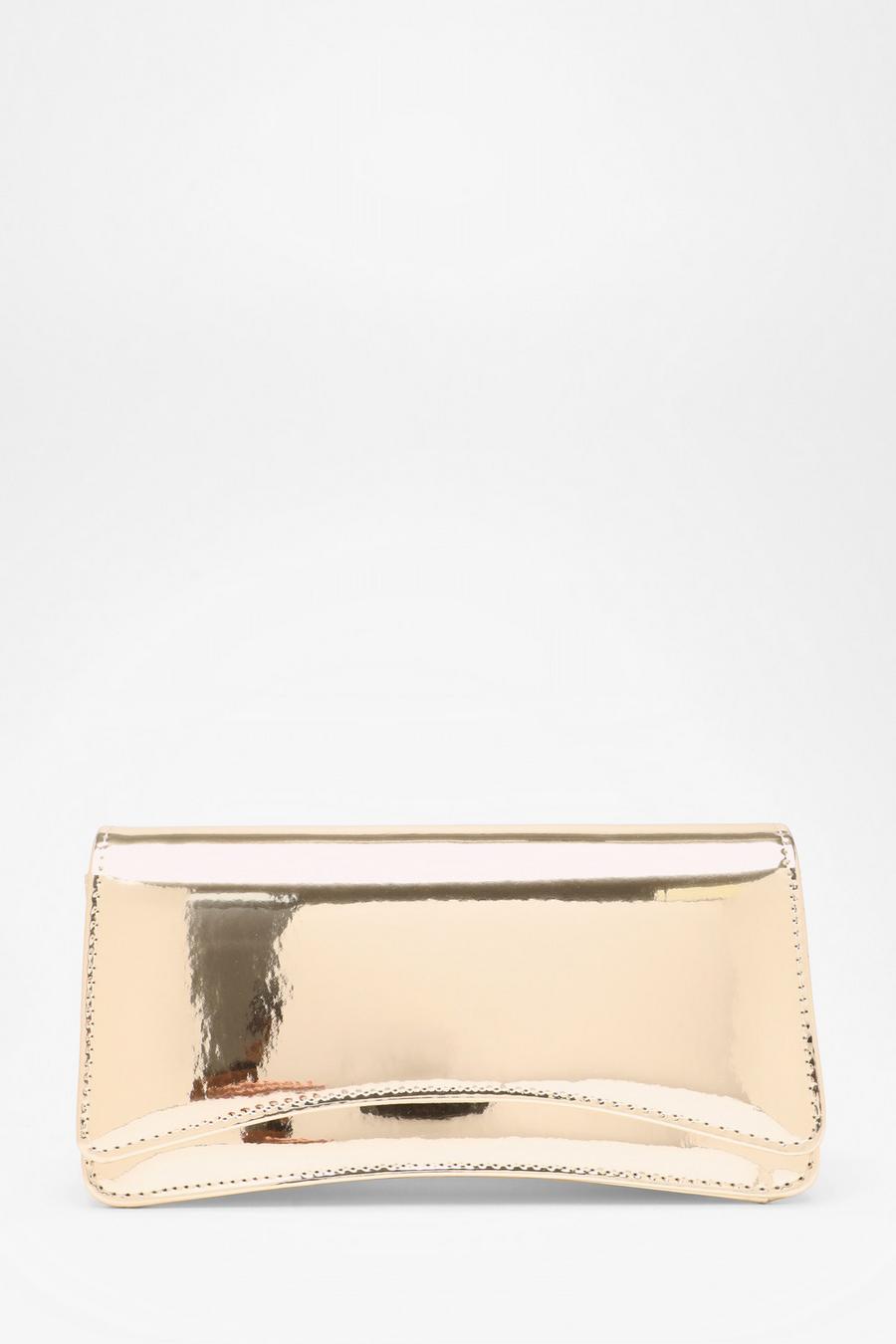 Quiz rose gold hot sale clutch bag