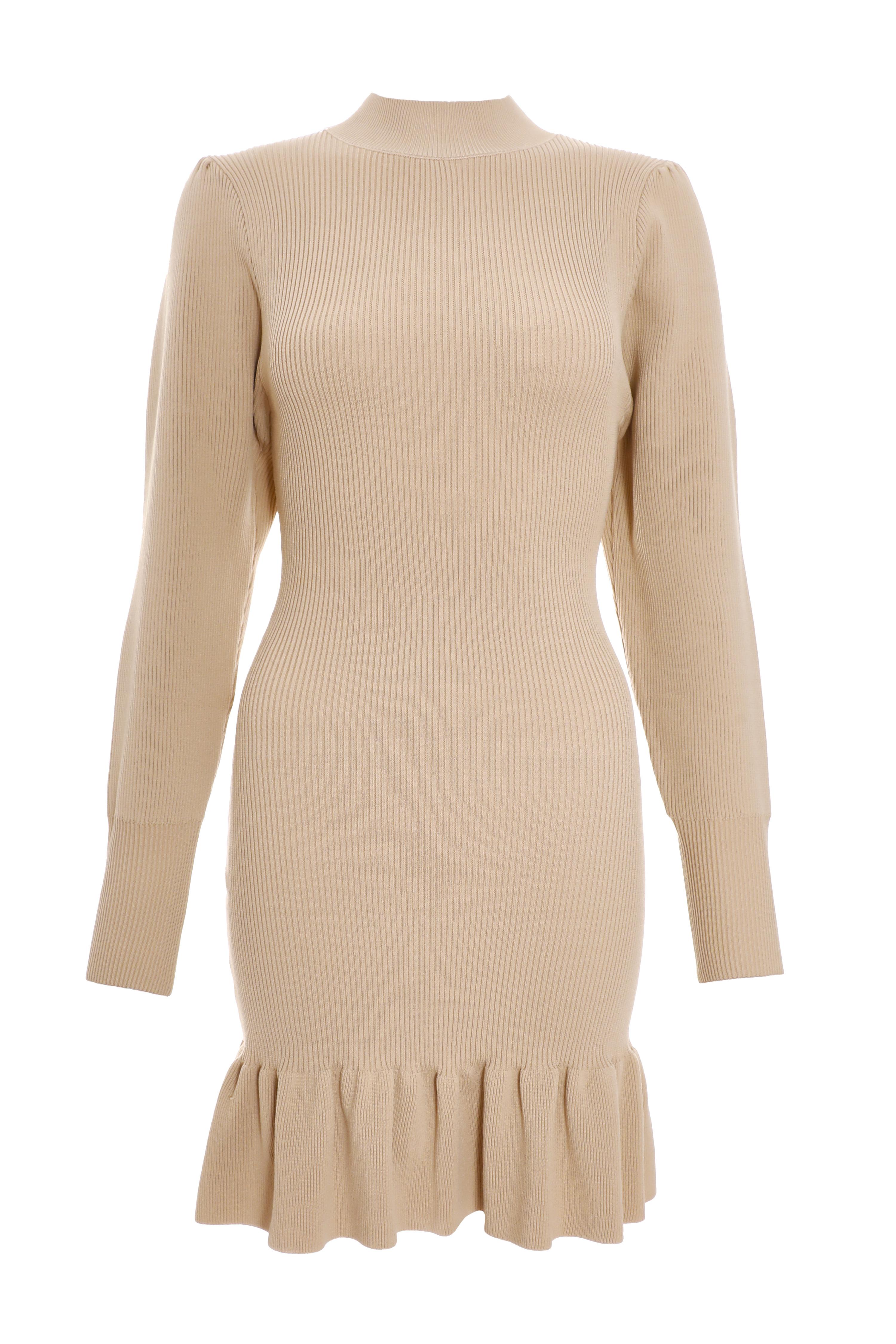 Frill hem sweater dress best sale