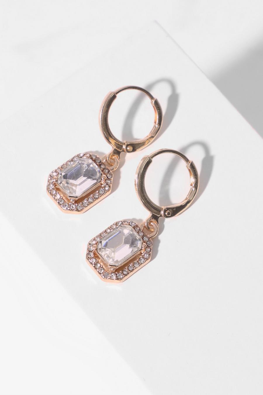 Square drop hot sale earrings gold