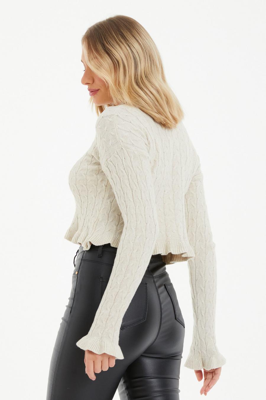 Crop on sale frill jumper