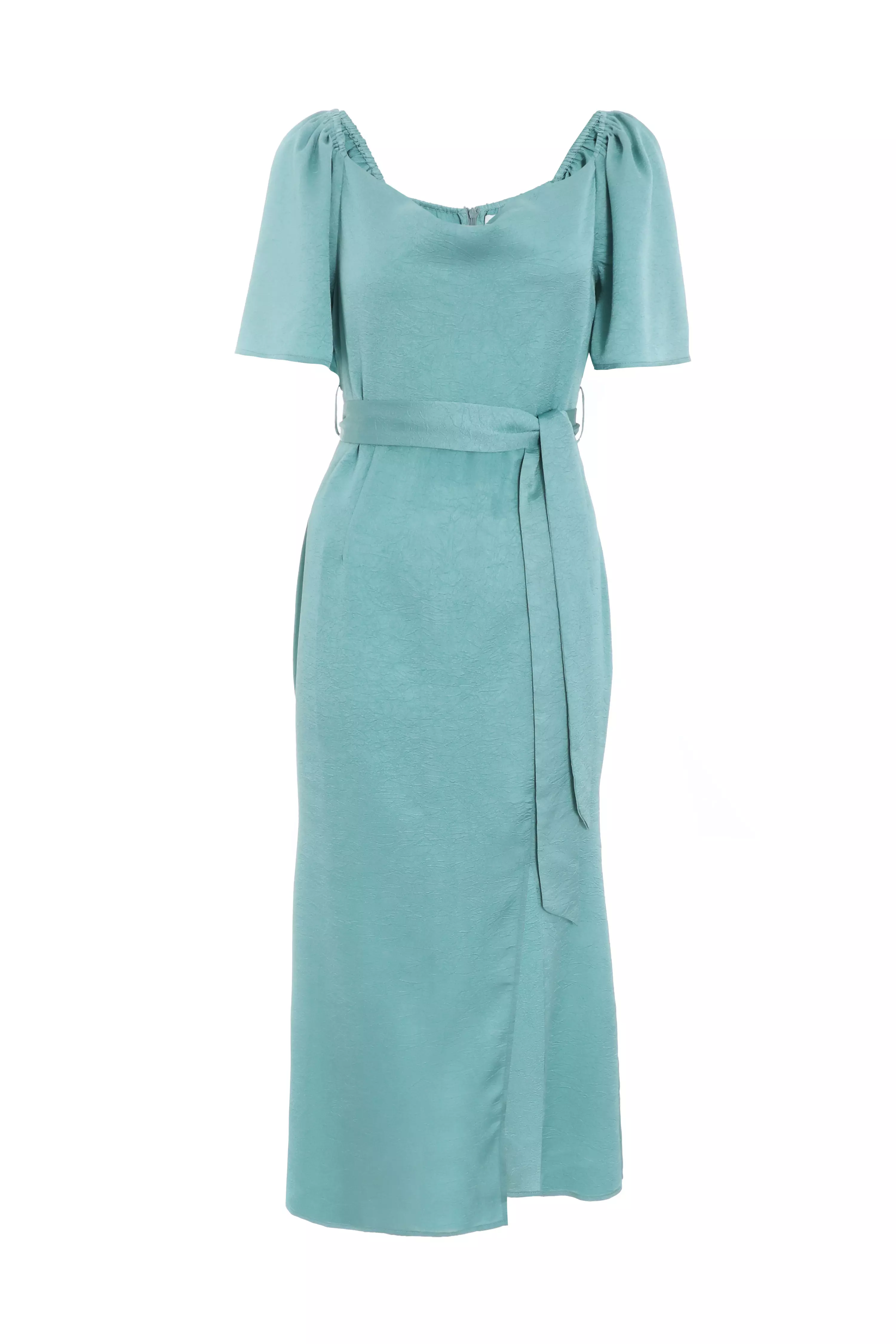 Blue Cowl Neck Midi Dress - QUIZ Clothing