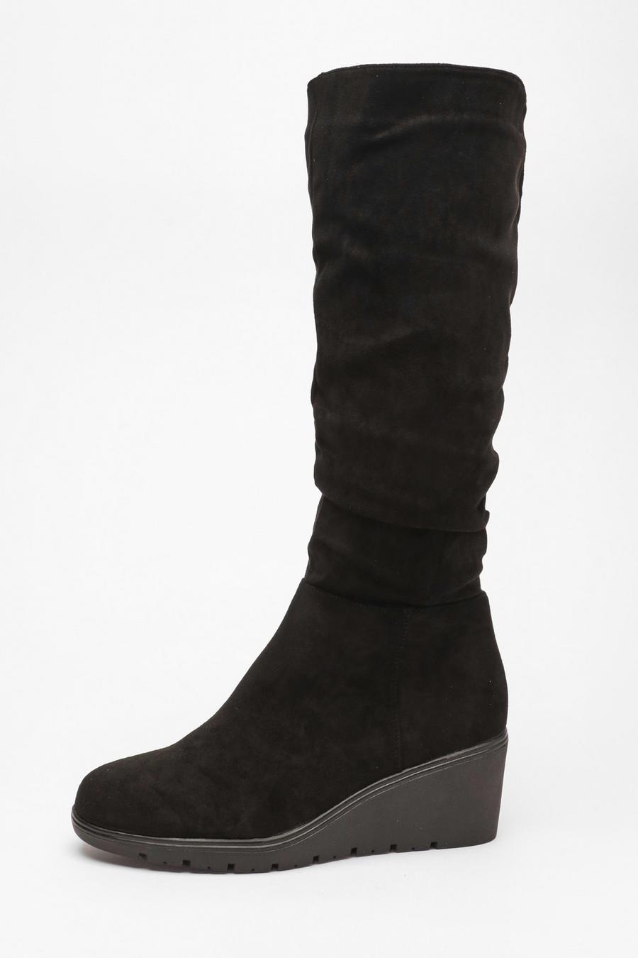 Suede wedge boots sale