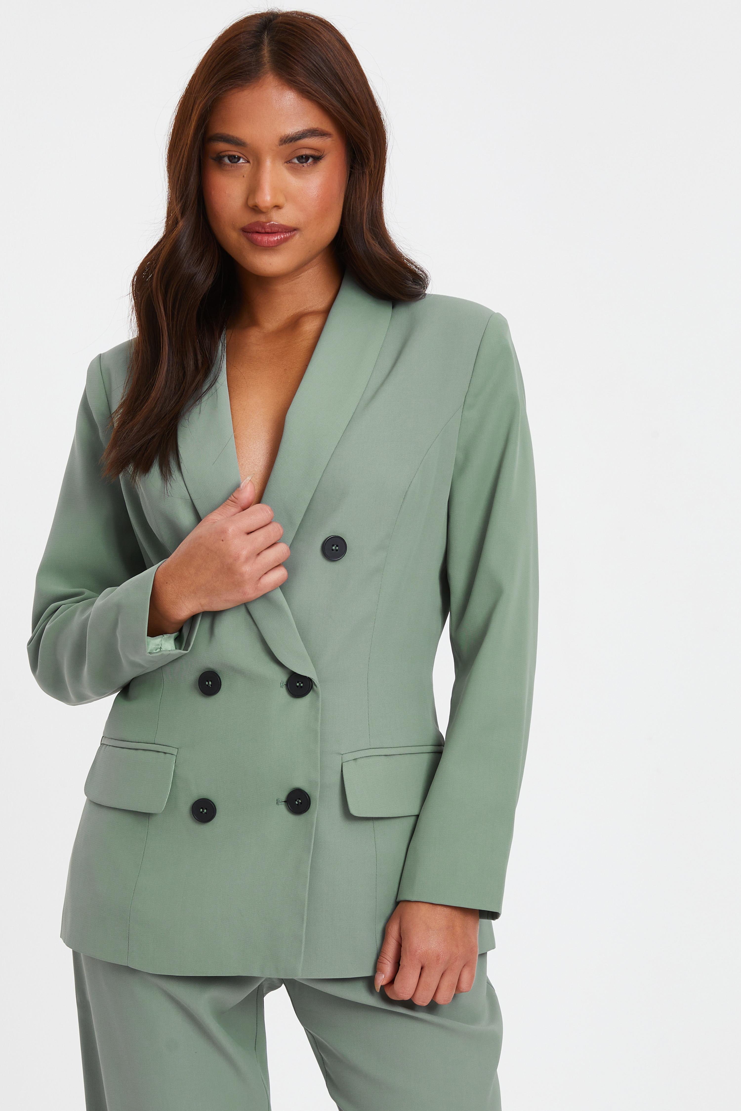 Petite Khaki Tailored Blazer
