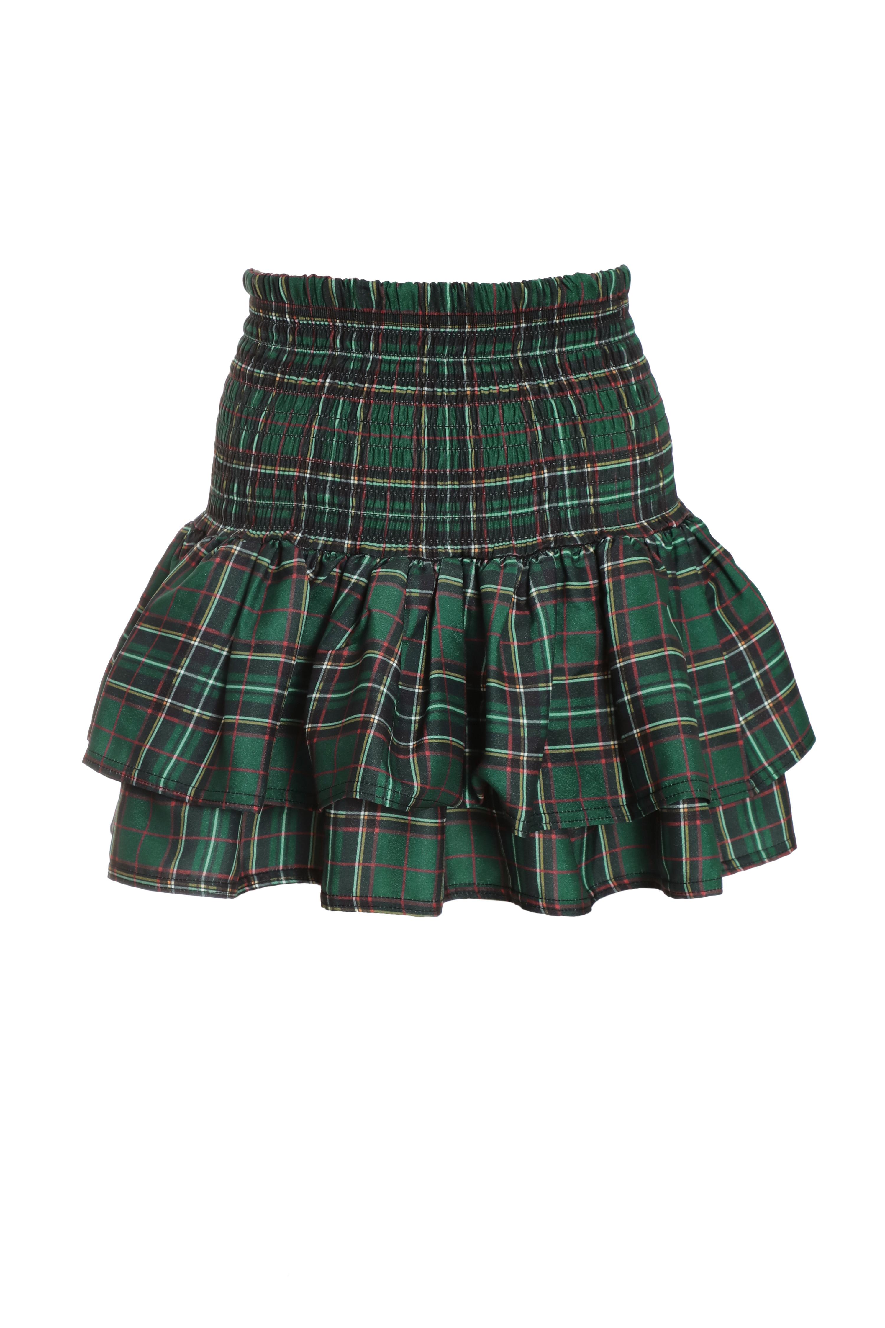 Green pleated shop skirt quiz