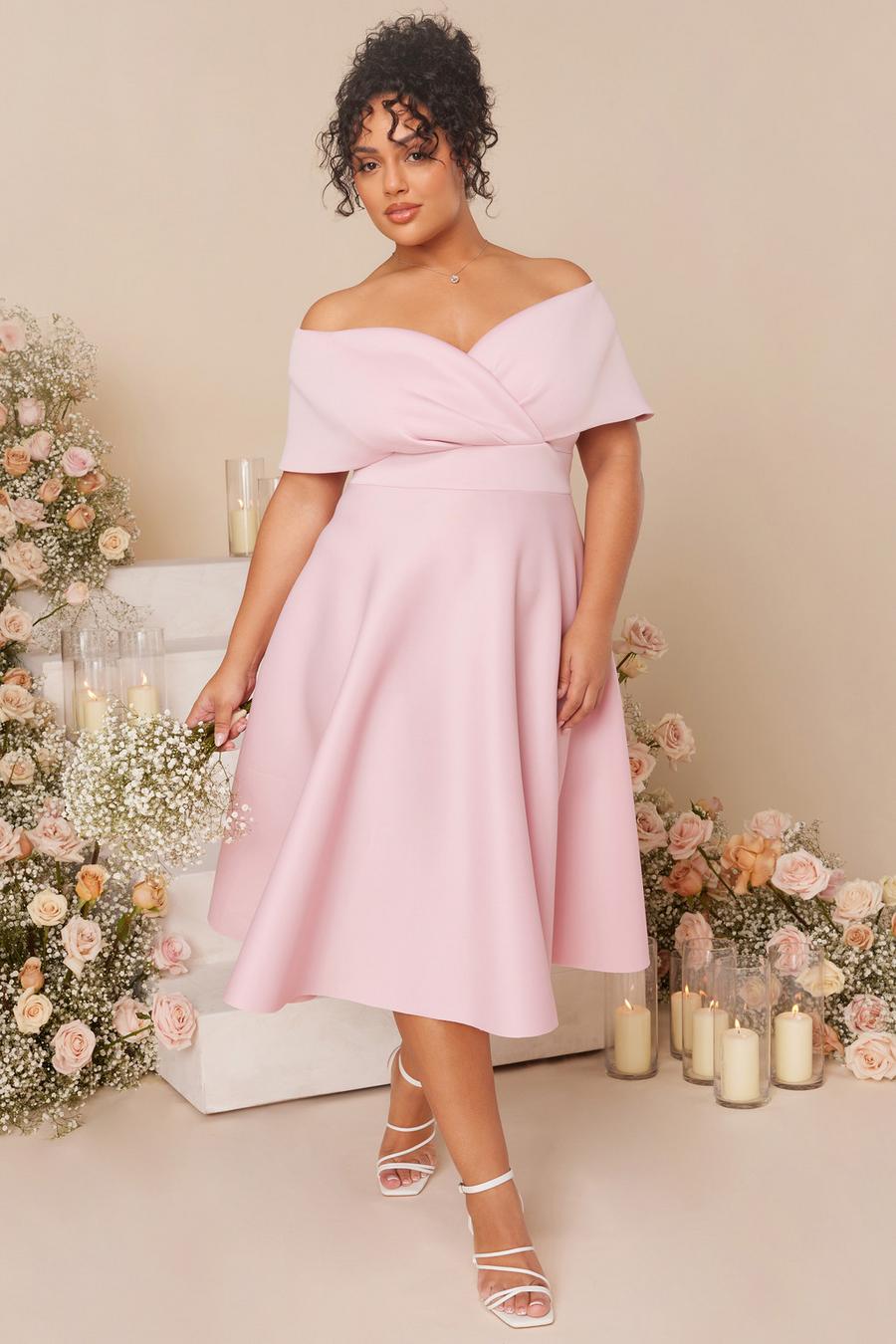 Pink quiz sale bridesmaid dress