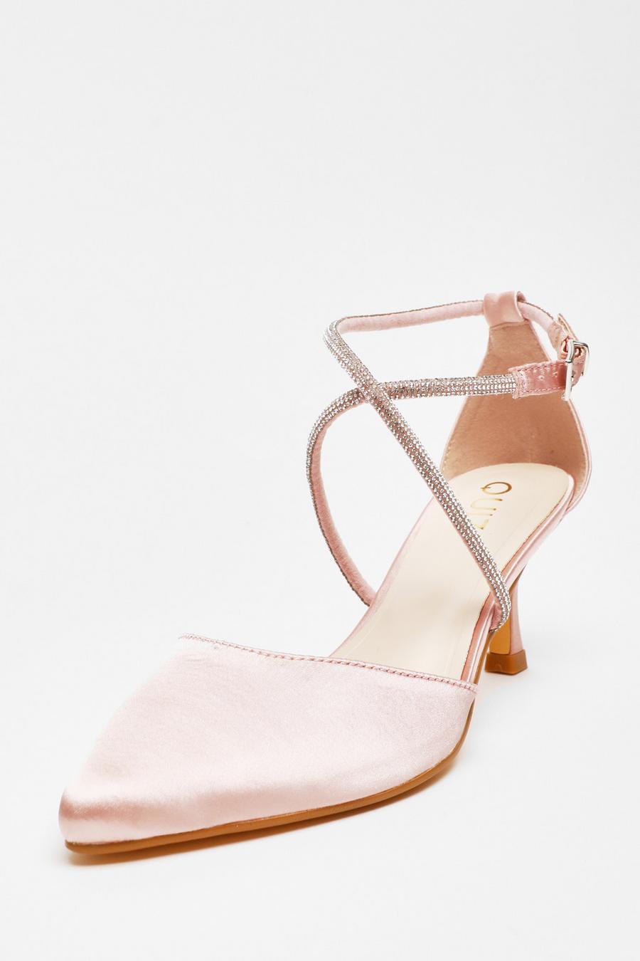 Quiz cross strap on sale low heeled courts