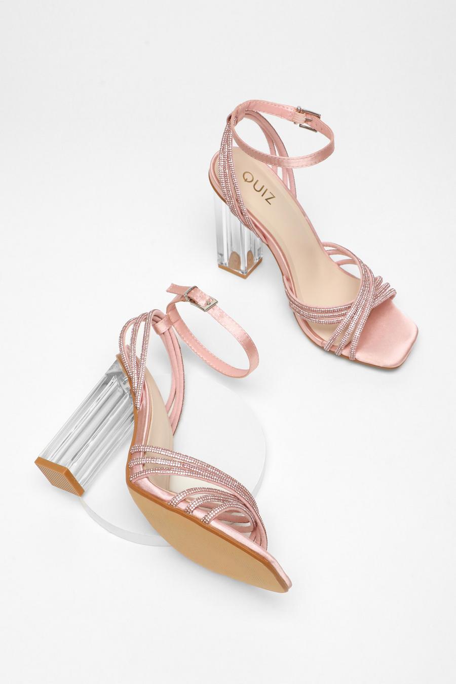 Quiz pink diamante on sale sandals