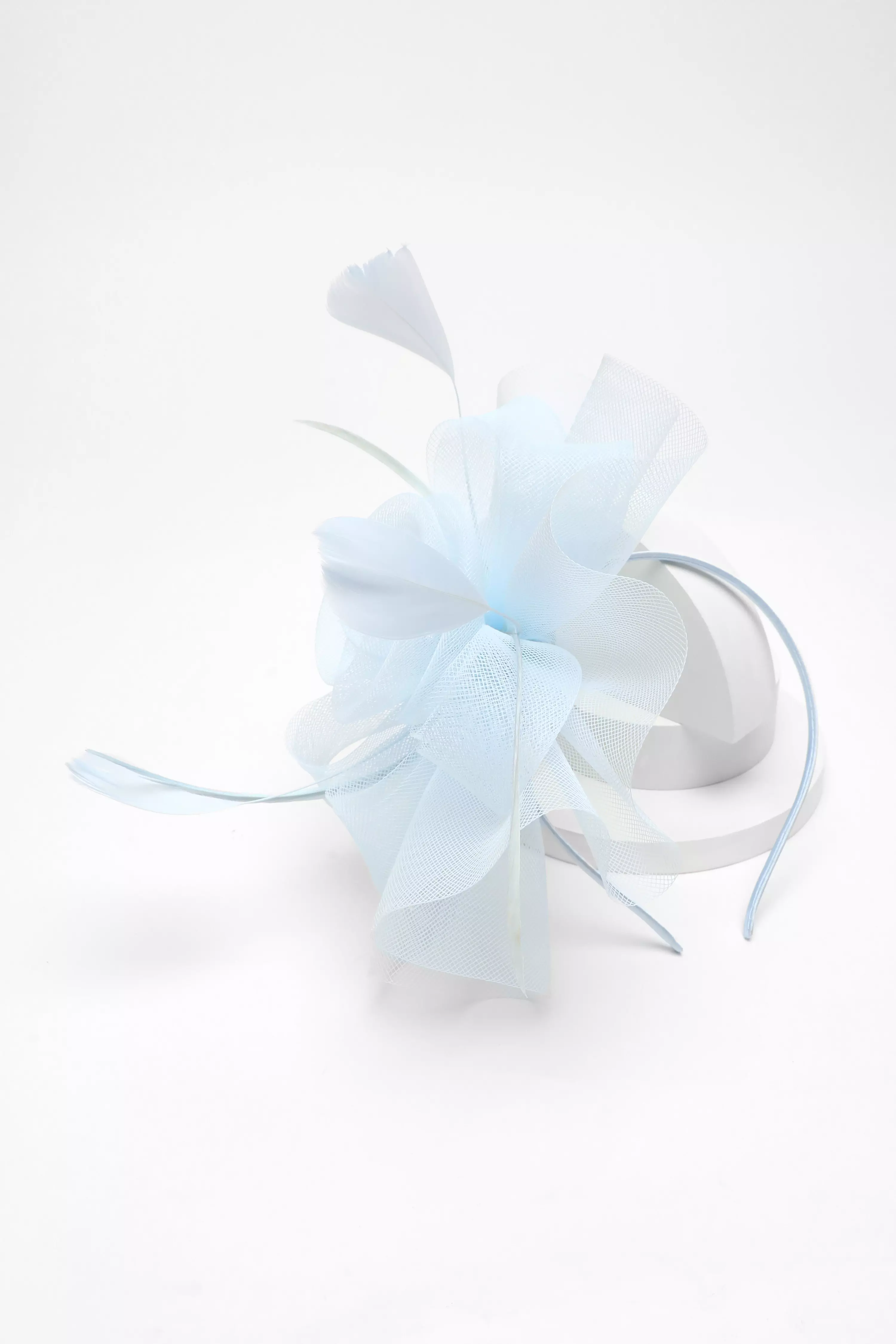 Pale Blue Diamante Flower Headband Fascinator QUIZ Clothing