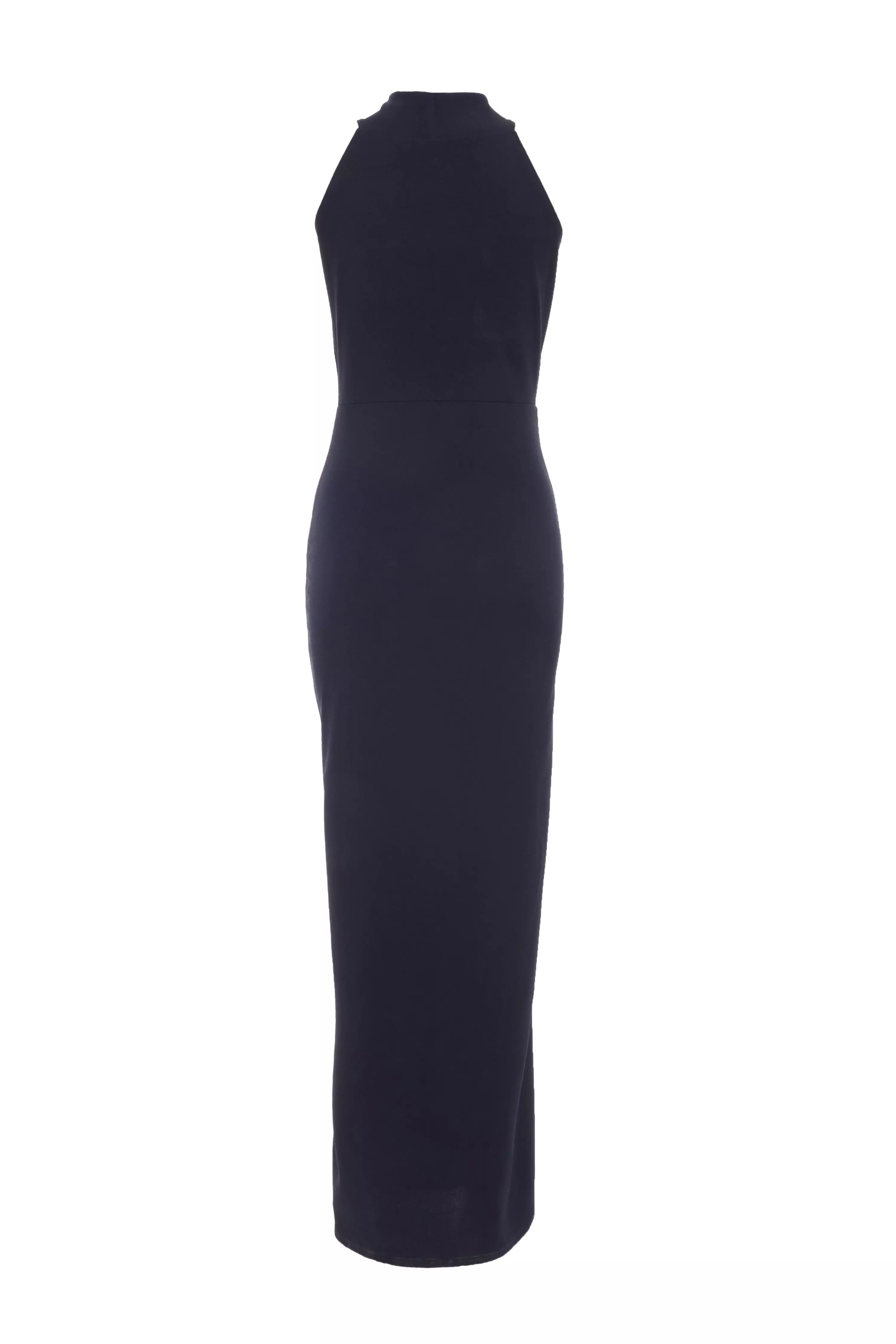 Navy Halter Neck Maxi Dress - QUIZ Clothing