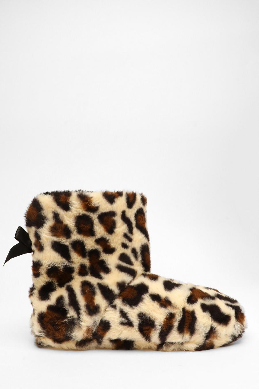 Leopard print slipper online boots uk