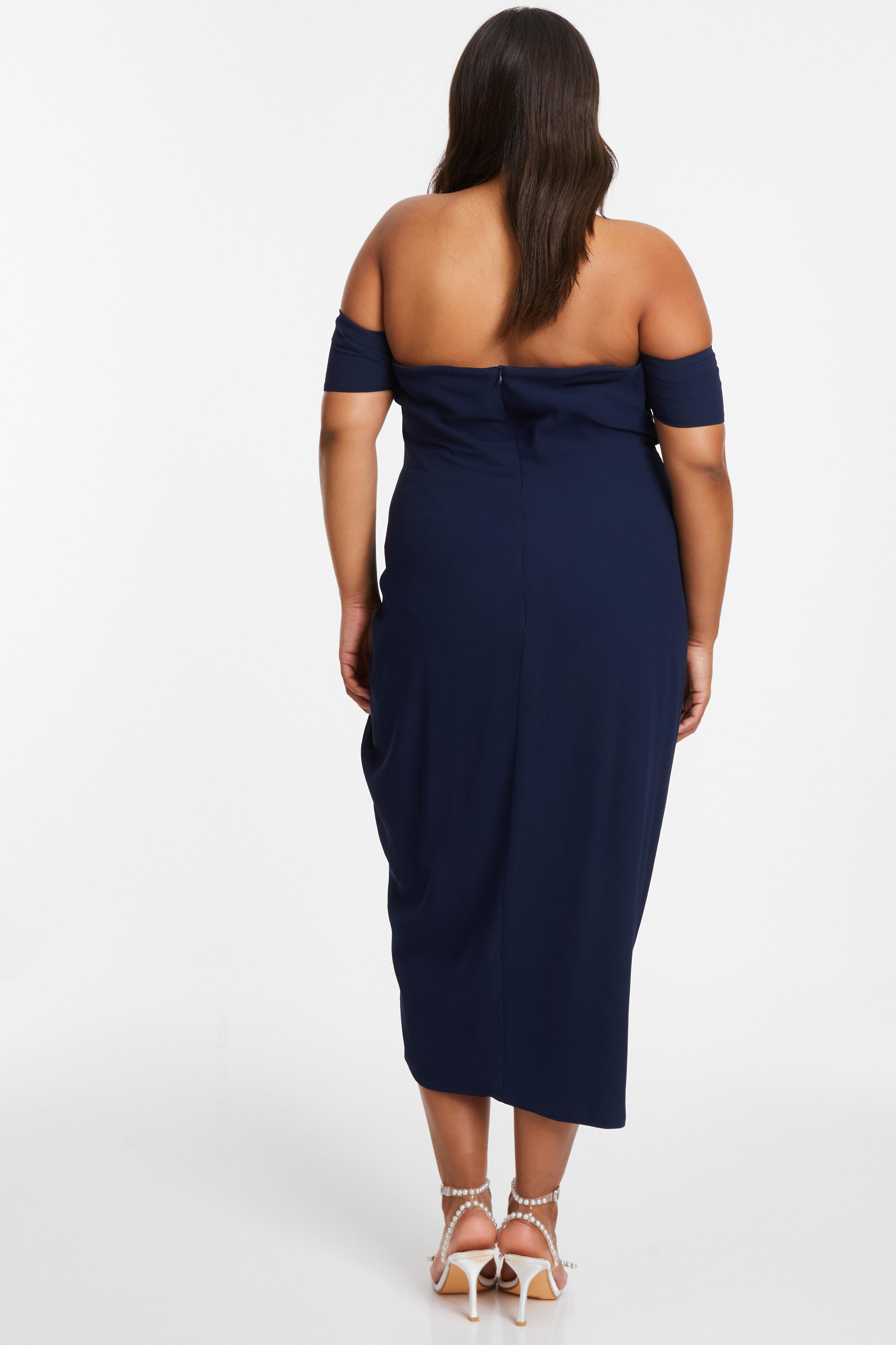 Quiz curve bardot dress deals