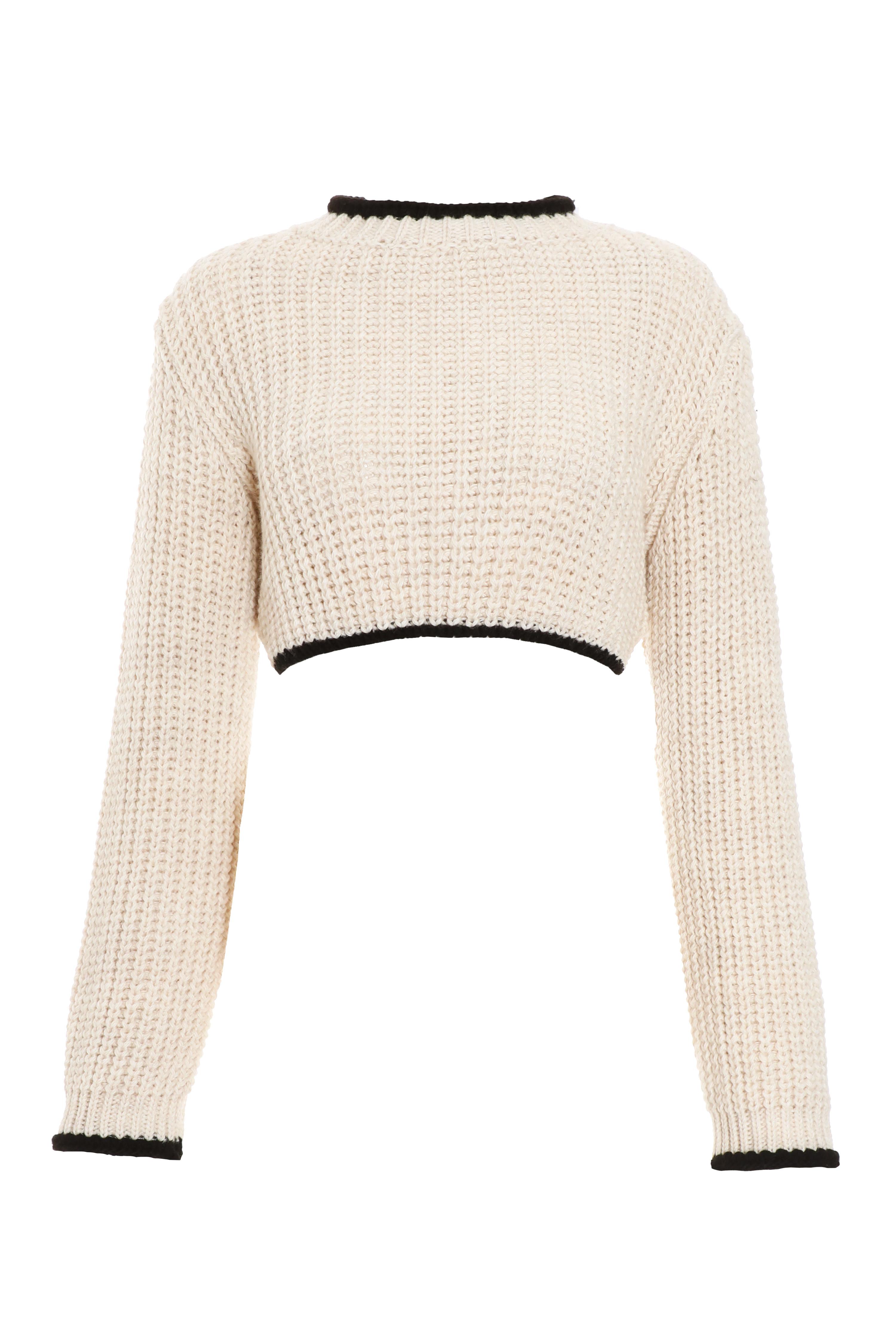 Stone Knitted Crop Jumper QUIZ Clothing