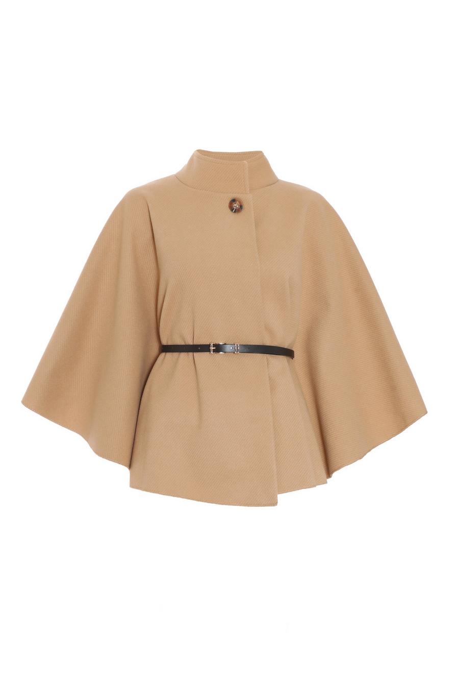 Belted hot sale cape coat