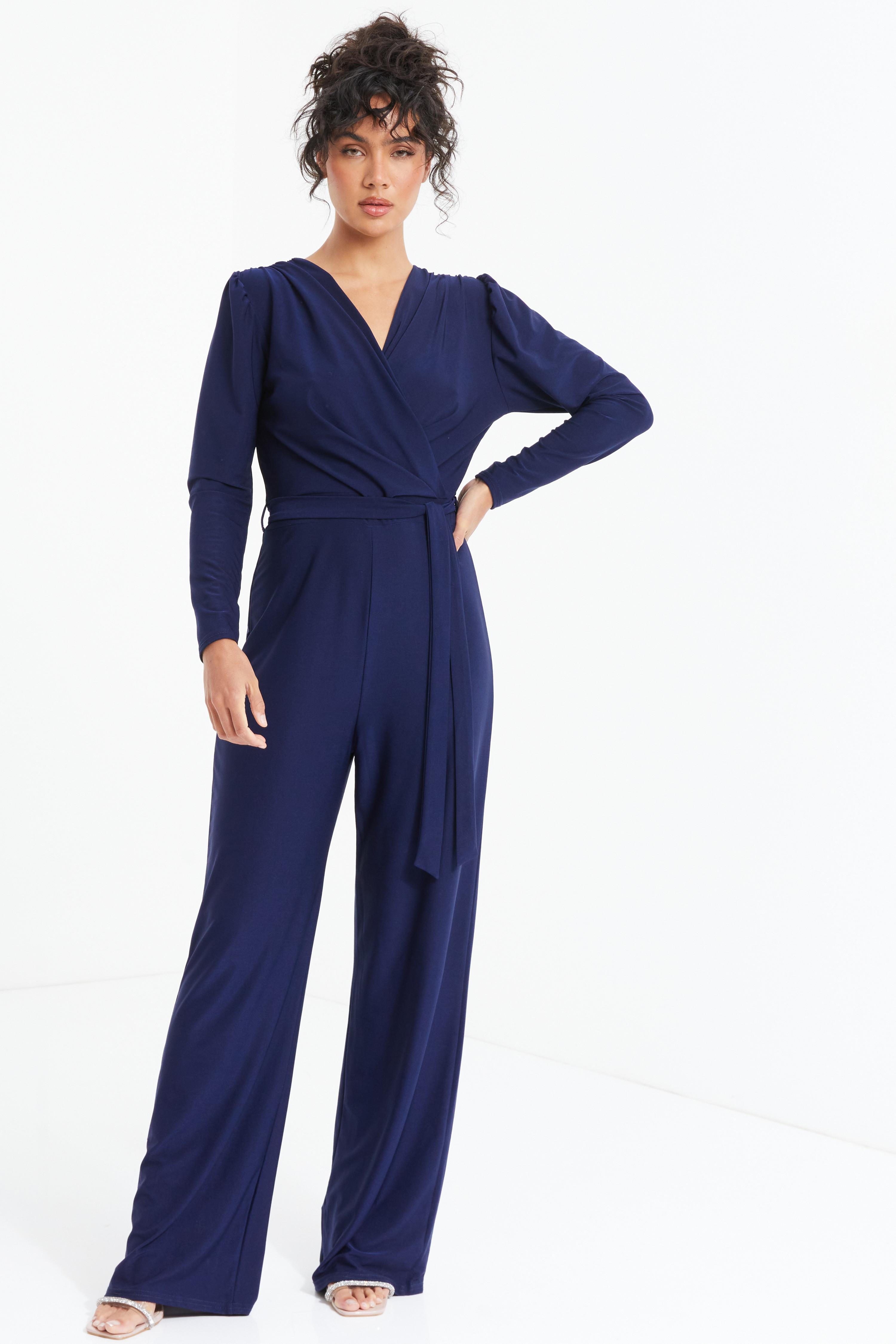 Navy Long Sleeve Jumpsuit