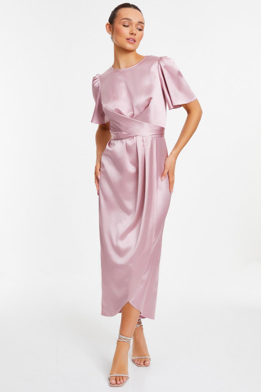 Quiz dusky pink bridesmaid on sale dress