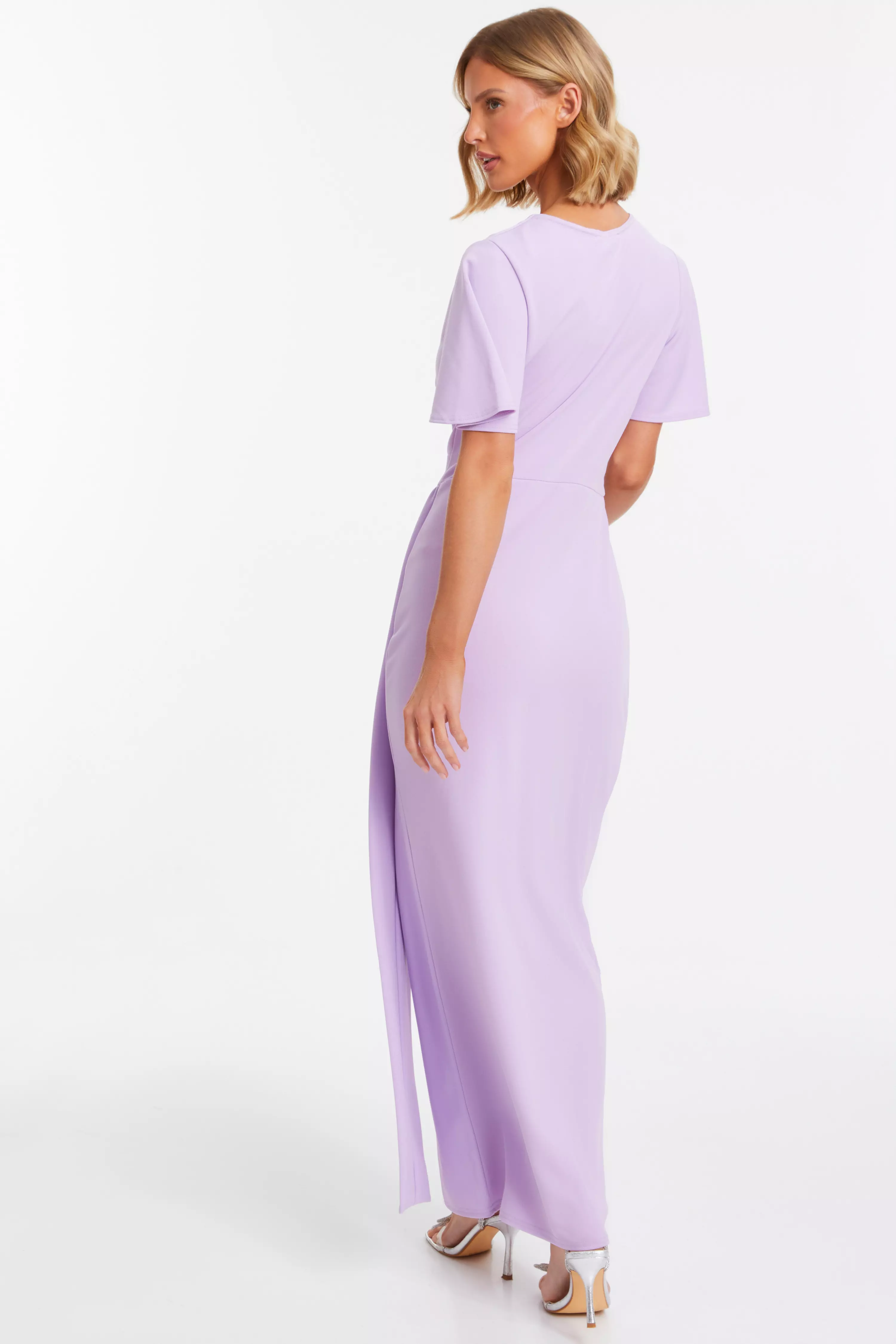 Lilac Wrap Maxi Dress - QUIZ Clothing