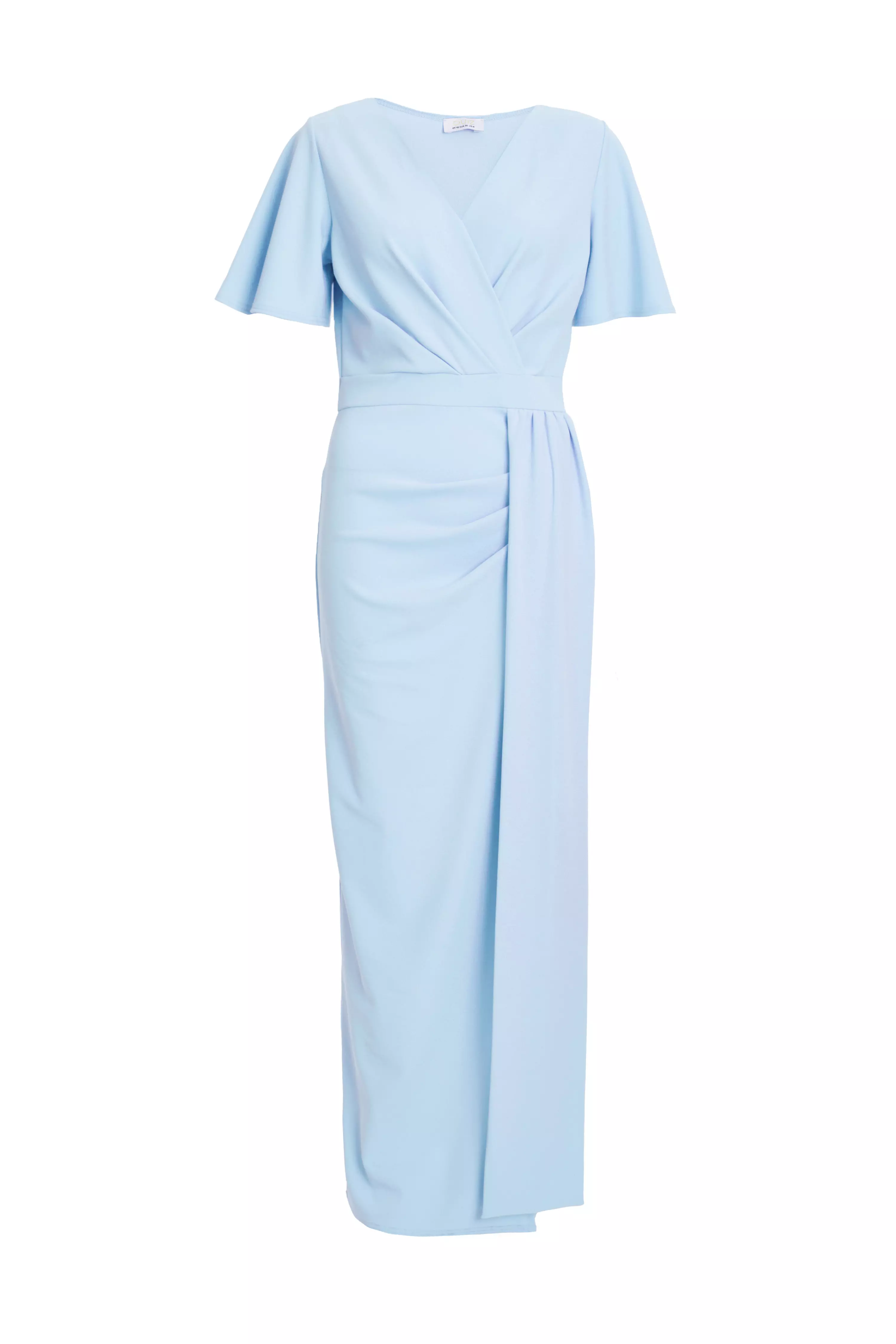 Light Blue Wrap Maxi Dress - QUIZ Clothing