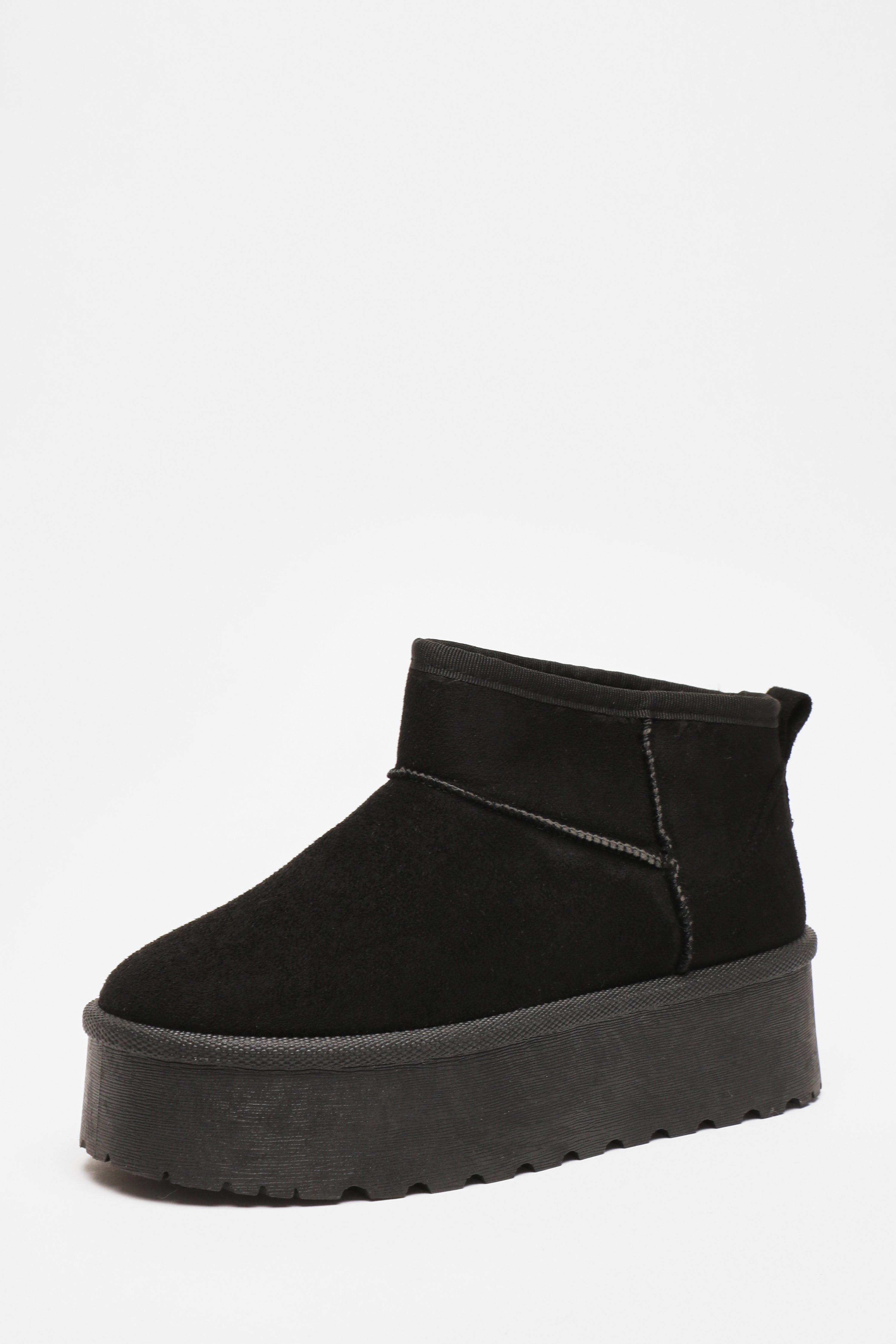 Faux suede platform ankle booties best sale