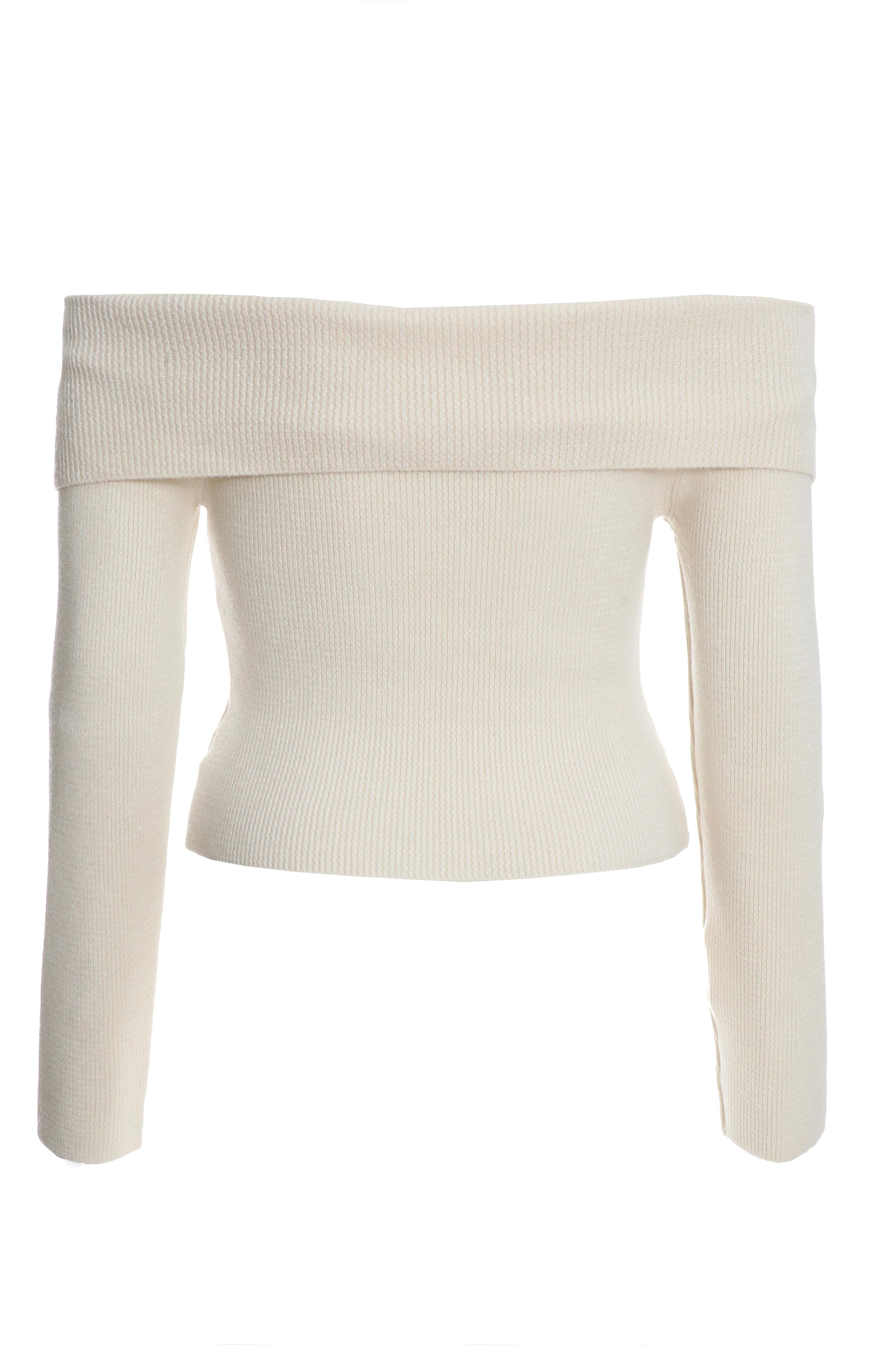 Cream bardot jumper store