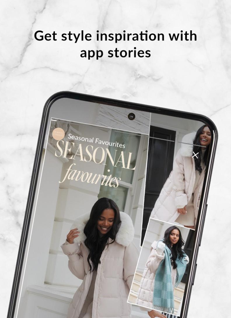 Get style inspiration with app stories.